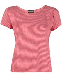 Emporio Armani - Geometric-pattern T-shirt - Lyst