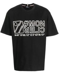 3 MONCLER GRENOBLE - T-shirt en coton à logo imprimé - Lyst