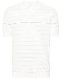 Eleventy - Striped Cotton Polo Shirt - Lyst