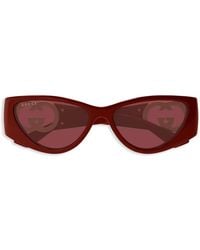 Gucci - Interlocking G Cat-Eye Frame Sunglasses - Lyst