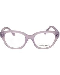Swarovski - Crystal-Embellished Rectangle-Frame Glasses - Lyst