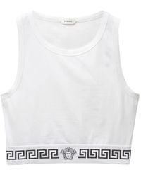 Versace - Cropped Top Van Katoenen-Jersey - Lyst