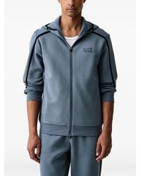 EA7 - Logo-Print Zip-Up Tracksuit - Lyst