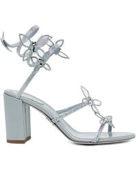 Rene Caovilla - 80Mm Crystal-Embellished Floral Sandals - Lyst