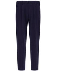 Herno - Elasticated-Waist Bi-Stretch Wool Trousers - Lyst