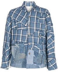 Greg Lauren - Overhemd Met Patchwork - Lyst
