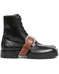 Maison Margiela - Tabi Split-Toe Leather Boots - Lyst