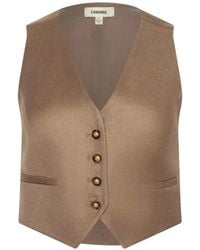 L'Agence - Jianna Button-Up Vest - Lyst