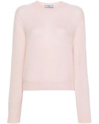 Prada - Kaschmirpullover Mit Rundhalsausschnitt - Lyst