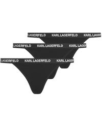 KARL LAGERFELD - Logo-Waistband Briefs (Pack Of Three) - Lyst