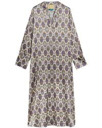 Momoní - Amara Printed Satin Midi Dress - Lyst