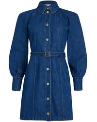 Patou - Robe-Chemise En Jean À Coupe Courte - Lyst