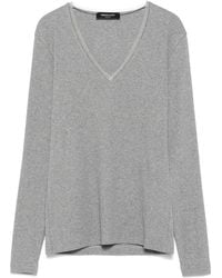 Fabiana Filippi - V-Neck Long-Sleeve Sweater - Lyst