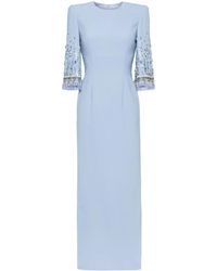 Jenny Packham - Robe Mi-Longue Bergman À Ornements - Lyst