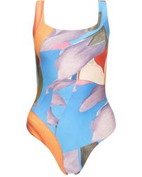 Donde Esteban - Palenque Flores Square-Neck Swimsuit - Lyst
