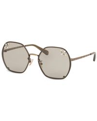 COACH - Lunettes De Soleil Géométriques À Ornements - Lyst