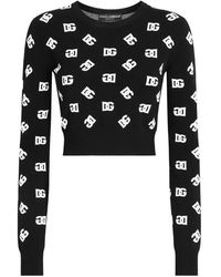 Dolce & Gabbana - Dg-Logo Jacquard Sweater - Lyst