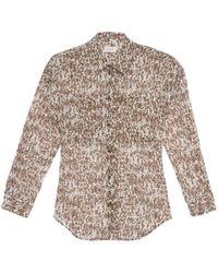 Lemaire - Abstract-print Cotton Shirt - Lyst
