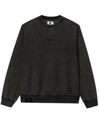 Izzue - Logo-Embroidered Acid-Wash Sweater - Lyst
