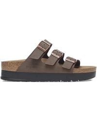 Birkenstock - Florida Triple-Buckle Platform Slides - Lyst