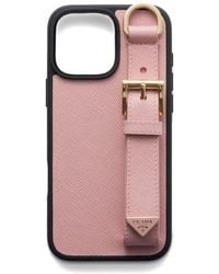 Prada - Saffiano Leather Case For Iphone 16 Pro Max - Lyst
