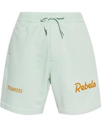 DSquared² - Logo-Detail Track Shorts - Lyst