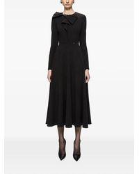 Nissa - Vestido Midi De Crepé Con Lazo - Lyst