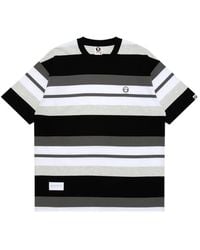 Aape By A Bathing Ape - Striped Logo-Patch T-Shirt - Lyst