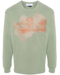 Stone Island - Logo-embroidered Longsleeved T-shirt - Lyst