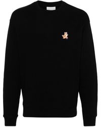 Maison Kitsuné - Speedy Fox-patch Cotton Sweatshirt - Lyst
