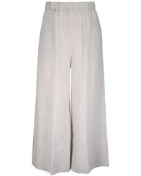 Antonelli - Elasticated Wide-Leg Trousers - Lyst