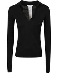 Max Mara - Haut En Maille Côtelée À Col V - Lyst