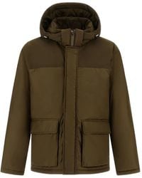 Herno - Panelled Hooded Parka Coat - Lyst
