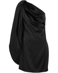 Stella McCartney - Draped Satin-Crepe Mini Dress - Lyst