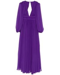 Pinko - Pelagos V-Neck Maxi Dress - Lyst