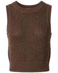 Toccin - Andy Open-Knit Sleeveless Top - Lyst