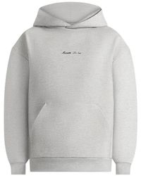 Manière De Voir - Ollie Logo-Embroidery Relaxed-Fit Marl Hoodie - Lyst