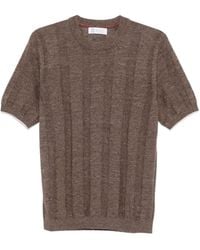 Brunello Cucinelli - T-Shirt Côtelé À Manches Courtes - Lyst