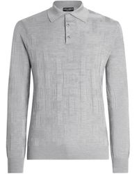 Dolce & Gabbana - Fine-Knit Polo Shirt - Lyst
