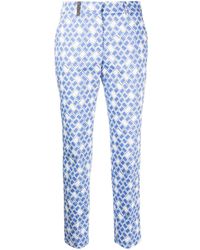 Peserico - Pantalones ajustados con estampado geométrico - Lyst