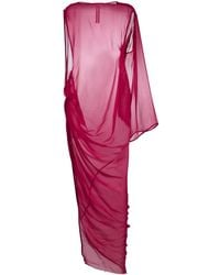 Rick Owens - Abito Lungo Asimmetrico Drappeggiato - Lyst