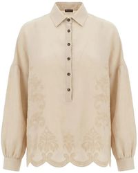 Kiton - Blouse À Bords Festonnés - Lyst