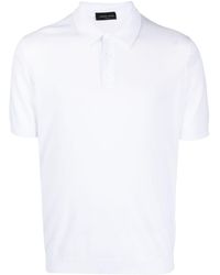 Roberto Collina - Short-sleeved Cotton Polo Shirt - Lyst