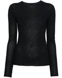 Issey Miyake - Round-Neck Long-Sleeve Top - Lyst