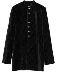 Ann Demeulemeester - Jacquard-Patterned Pearl-Button Jacket - Lyst