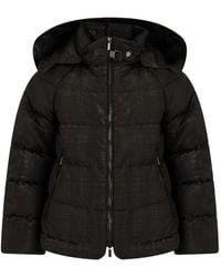 Moorer - Dalida-P Houndstooth-Pattern Hooded Down Jacket - Lyst