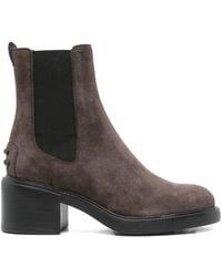 Tod's - Stivali Con Tacco Largo 60Mm - Lyst