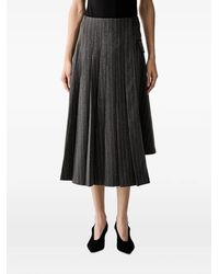 KARL LAGERFELD - Pinstripe Asymmetric Skirt - Lyst