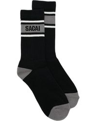 Sacai - Sokken Met Intarsia Logo En Streep - Lyst