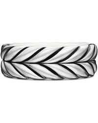David Yurman - Sterling Chevron Band Ring (8.5Mm) - Lyst